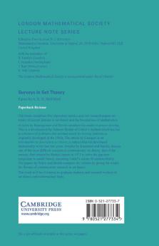 Surveys in Set Theory