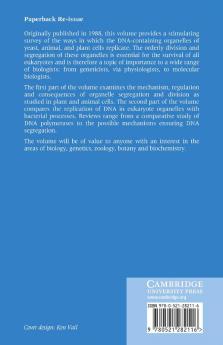 Division and Segregation of Organelles