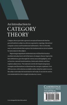 An Introduction to Category Theory