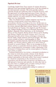 American Colonial Prose