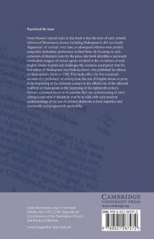Shakespeare and the Rise of the Editor