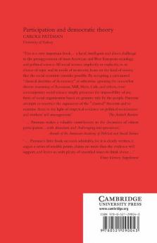 Participation and Democratic Theory