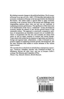 The Economy of Europe in an Age of Crisis 1600 1750