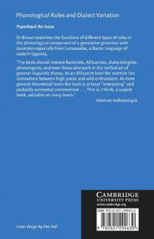 Phonological Rules and Dialect Variation