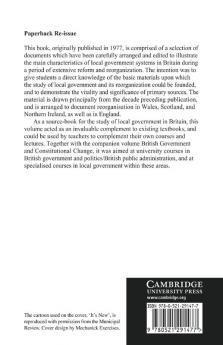 Documents on Contemporary British Government