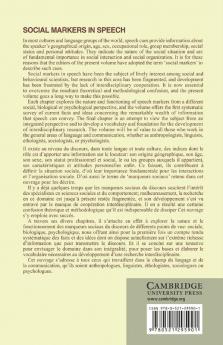 Social Markers in Speech