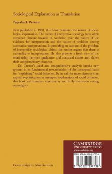 Sociological Explanation as Translation