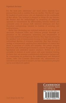 Measurement in the Social Sciences