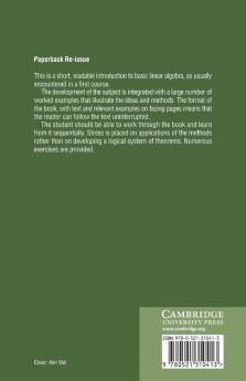 A First Course in Linear Algebra