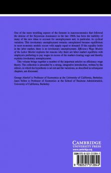 Efficiency Wage Models of the Labor Market