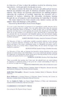 An Education of Value