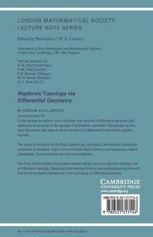 Algebraic Topology Via Differential Geometry