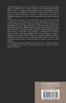 Hegel's Dialectic and Its Criticism
