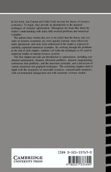 Natural Resource Economics
