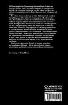 Language Socialization Across Cultures