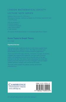 Some Topics in Graph Theory