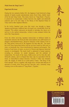 Music from the Tang Court