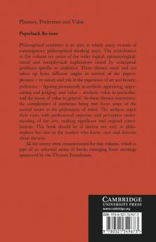 Pleasure Preference and Value