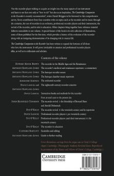 The Cambridge Companion to the Recorder