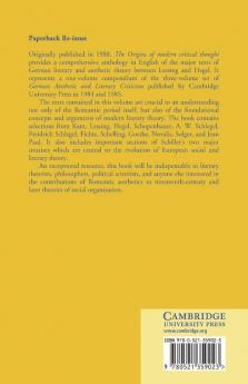 The Origins of Modern Critical Thought