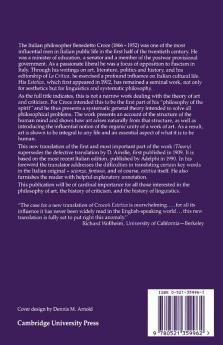 The Aesthetic as the Science of Expression and of the Linguistic in General Part 1 Theory