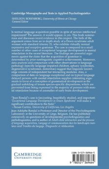 Exceptional Language Development in Down Syndrome