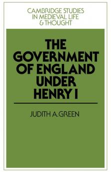 The Government of England Under Henry I