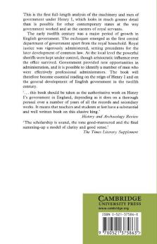 The Government of England Under Henry I