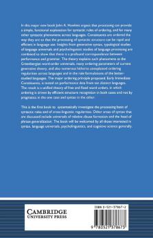 A Performance Theory of Order and Constituency