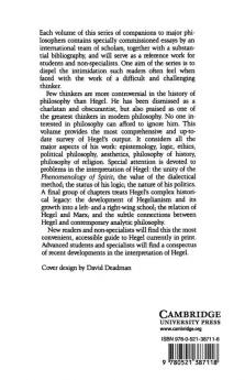 The Cambridge Companion to Hegel