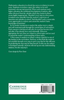 Yet Another Introduction to Analysis
