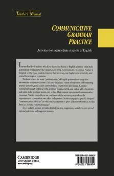 Communicative Grammar Practice Teacher's Manual