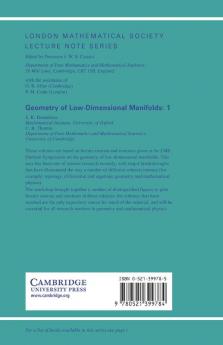 Geometry of Low-Dimensional Manifolds