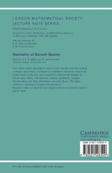 Geometry of Banach Spaces