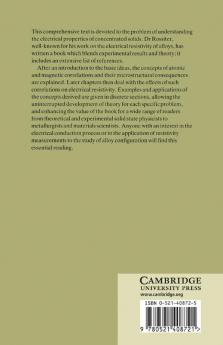 The Electrical Resistivity of Metals and Alloys