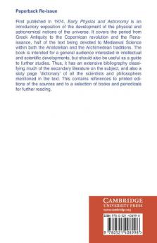 Early Physics and Astronomy