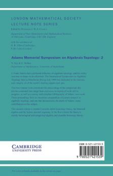 Adams Memorial Symposium on Algebraic Topology