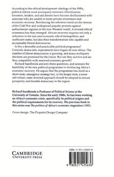 The Politics of Africa's Economic Recovery