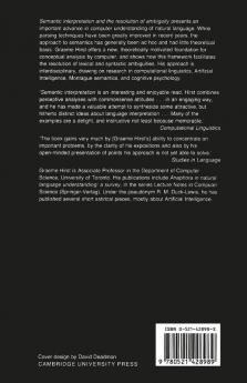 Semantic Interpretation and the Resolution of Ambiguity