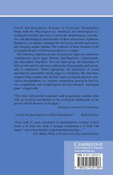 Growth and Reproductive Strategies of Freshwater Phytoplankton
