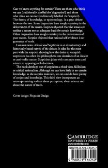 Common Sense Science and Scepticism
