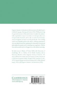 Linguistic Semantics