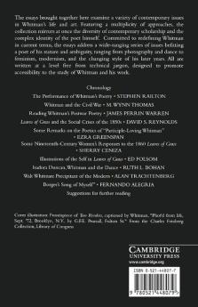 The Cambridge Companion to Walt Whitman