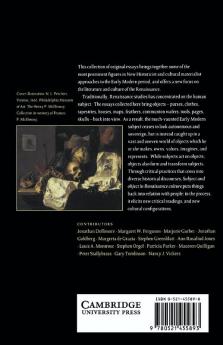 Subject and Object in Renaissance Culture