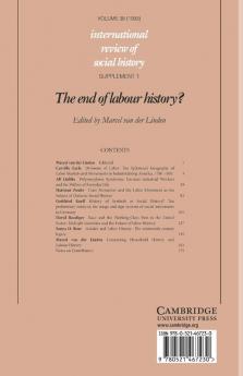 The End of Labour History?
