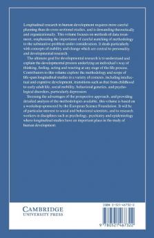 Problems and Methods in Longitudinal Research
