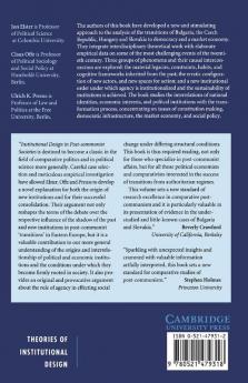 Institutional Design in Post-Communist Societies