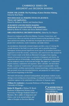 Research on Judgment and Decision Making