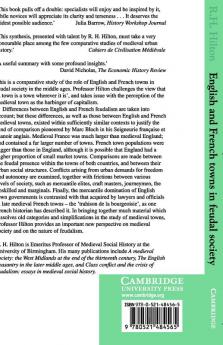 English and French Towns in Feudal Society