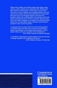 The Lexicon in Acquisition